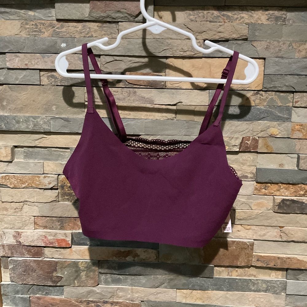 Victoria’s Secret Deep Purple / Plum Bra Bralette With Lace Back - Festival